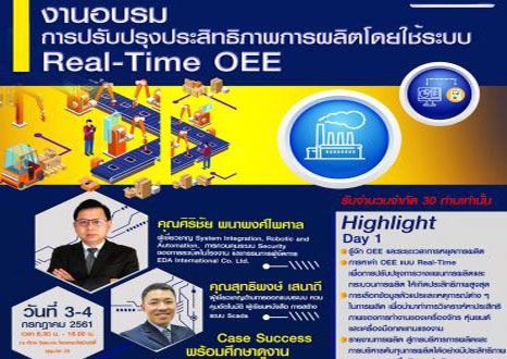 การปรับปรุงประสิทธิภาพการผลิตโดยใช้ระบบ Real-Time OEE